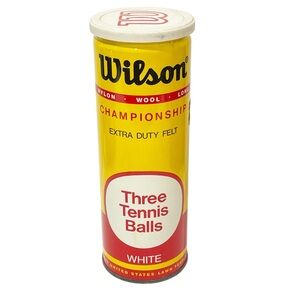 Vintage Wilson Championship Extra Duty Felt Metal‎ Can Tennis Balls - Sealed
